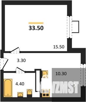 1-к квартира, вторичка, 34м2, 1/17 этаж
