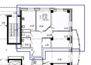 3-к квартира, вторичка, 80м2, 18/19 этаж