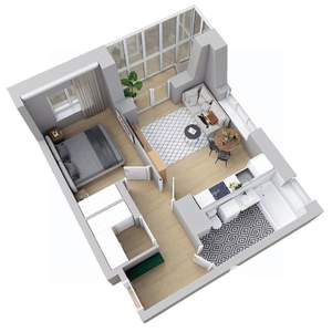 1-к квартира, вторичка, 45м2, 19/25 этаж