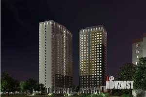 2-к квартира, строящийся дом, 46м2, 20/25 этаж