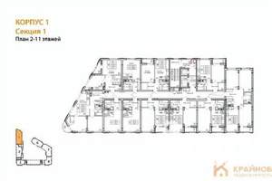 2-к квартира, вторичка, 65м2, 4/13 этаж