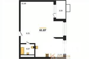 2-к квартира, вторичка, 62м2, 20/21 этаж