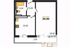 1-к квартира, вторичка, 40м2, 12/17 этаж