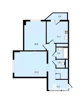 2-к квартира, вторичка, 72м2, 20/25 этаж