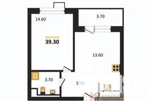 1-к квартира, вторичка, 39м2, 6/11 этаж