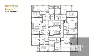 2-к квартира, вторичка, 66м2, 18/18 этаж