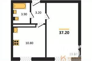 1-к квартира, вторичка, 37м2, 1/17 этаж