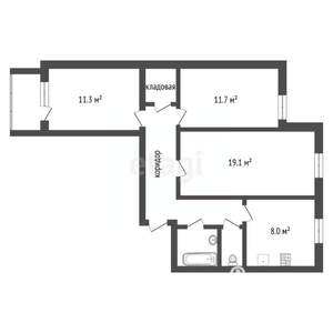 3-к квартира, вторичка, 67м2, 5/10 этаж