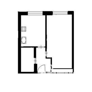 1-к квартира, вторичка, 40м2, 23/25 этаж