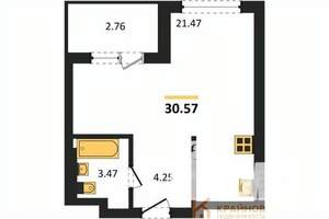Студия квартира, вторичка, 31м2, 9/28 этаж