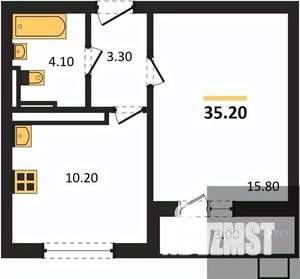 1-к квартира, вторичка, 35м2, 15/17 этаж
