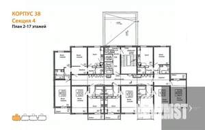 2-к квартира, вторичка, 65м2, 10/17 этаж