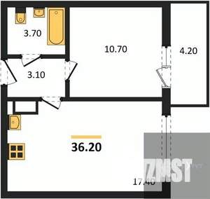 1-к квартира, вторичка, 36м2, 15/17 этаж