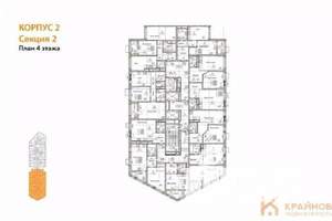 1-к квартира, вторичка, 46м2, 4/21 этаж