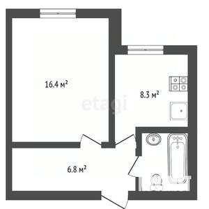 Студия квартира, вторичка, 35м2, 9/9 этаж