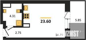 Студия квартира, вторичка, 24м2, 10/28 этаж