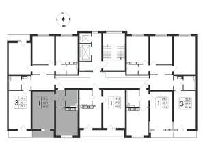 1-к квартира, вторичка, 42м2, 4/17 этаж