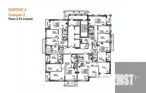 2-к квартира, вторичка, 55м2, 25/25 этаж