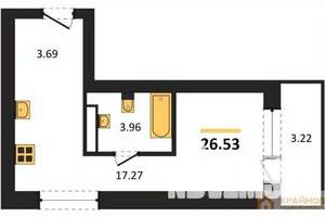 Студия квартира, вторичка, 27м2, 2/28 этаж