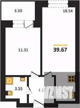 1-к квартира, вторичка, 40м2, 12/28 этаж
