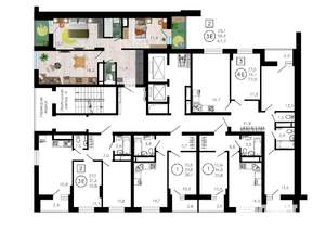 2-к квартира, вторичка, 63м2, 18/21 этаж