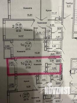 Студия квартира, вторичка, 22м2, 12/20 этаж