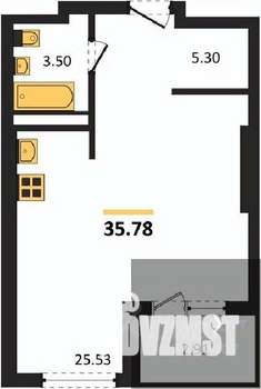 Студия квартира, вторичка, 36м2, 9/28 этаж
