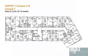 1-к квартира, вторичка, 39м2, 8/13 этаж
