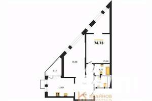 2-к квартира, вторичка, 75м2, 17/21 этаж