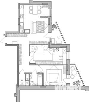 2-к квартира, строящийся дом, 75м2, 6/10 этаж