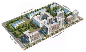 2-к квартира, строящийся дом, 60м2, 2/15 этаж