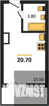 Студия квартира, вторичка, 21м2, 13/17 этаж