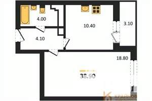 1-к квартира, вторичка, 39м2, 5/25 этаж