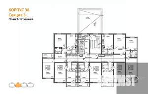 1-к квартира, вторичка, 38м2, 8/17 этаж