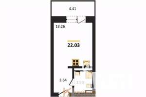 Студия квартира, вторичка, 22м2, 8/28 этаж