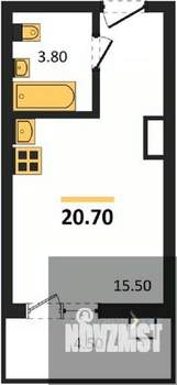 Студия квартира, вторичка, 21м2, 4/17 этаж