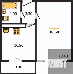 1-к квартира, вторичка, 39м2, 14/17 этаж
