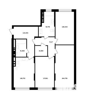 3-к квартира, вторичка, 120м2, 2/4 этаж