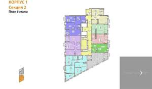 1-к квартира, вторичка, 40м2, 6/21 этаж