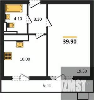 1-к квартира, вторичка, 40м2, 5/19 этаж