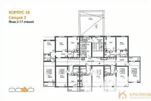 1-к квартира, вторичка, 38м2, 8/17 этаж