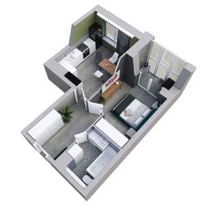 1-к квартира, вторичка, 38м2, 7/25 этаж