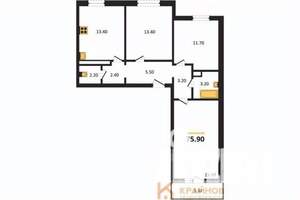 3-к квартира, вторичка, 76м2, 15/17 этаж