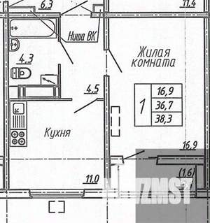 1-к квартира, вторичка, 38м2, 18/20 этаж