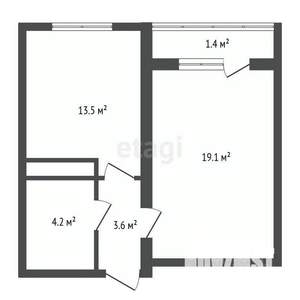 1-к квартира, вторичка, 42м2, 17/17 этаж