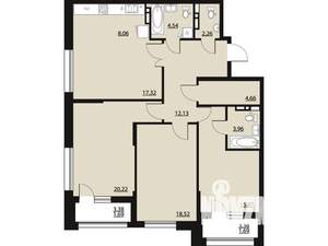 3-к квартира, вторичка, 111м2, 11/23 этаж