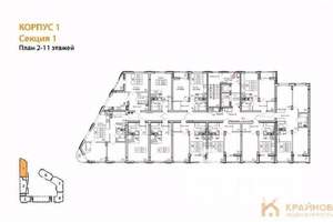 1-к квартира, вторичка, 44м2, 5/13 этаж