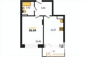 1-к квартира, вторичка, 36м2, 15/17 этаж