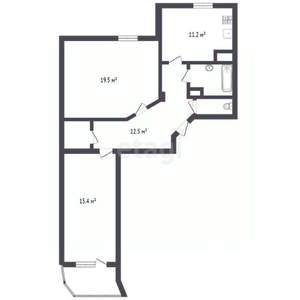 2-к квартира, вторичка, 66м2, 7/15 этаж