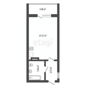 Студия квартира, вторичка, 20м2, 6/14 этаж